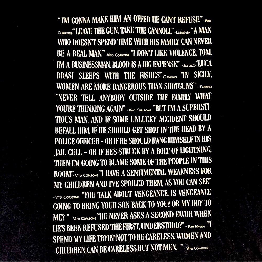 Lucky Brand Tee NWT “The Godfather” Movie Tee Graphic Print Front/Back Size S - Picture 2 of 12